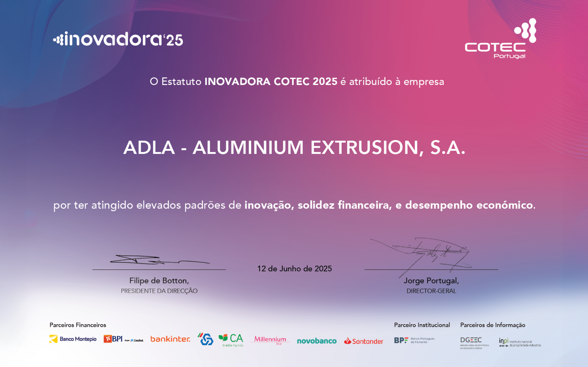 Certificado 2025 Inovadora COTEC_ADLA